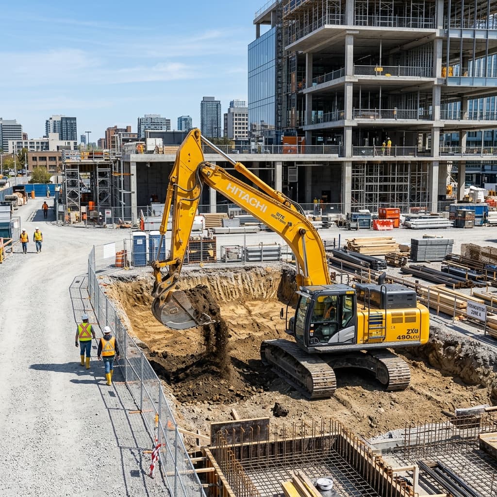 Construction Site Excavator